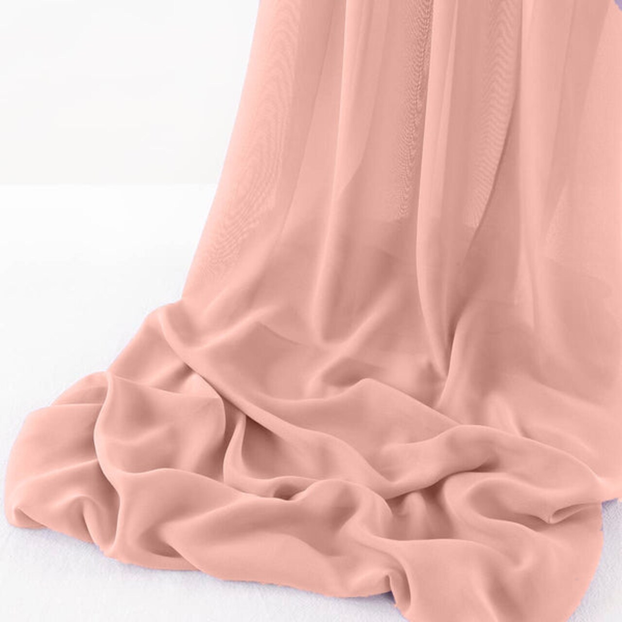1 Yard Wool Dobby Chiffon Fabric Sheer Lightweight Draping Wedding Party Backdrops 58" Width